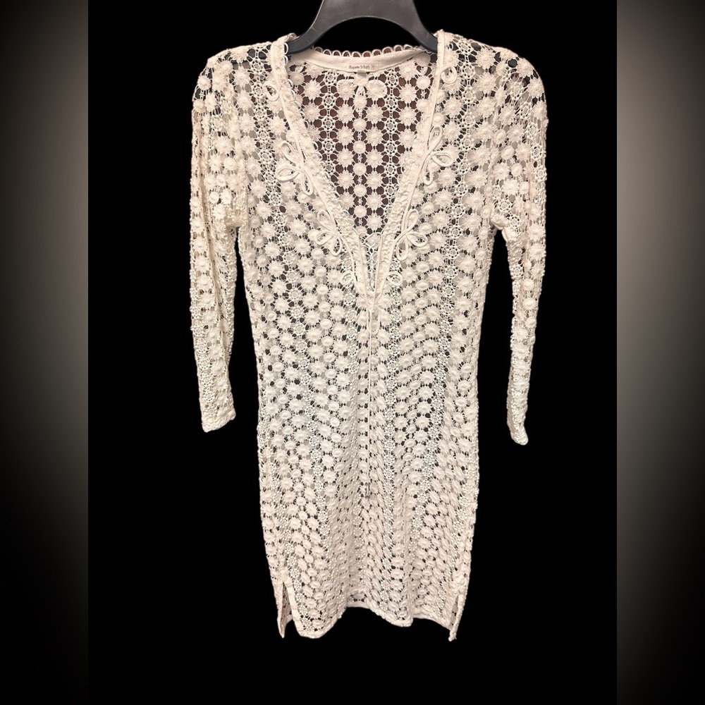 Poupette St Barth Crocheted Dress in white Size S